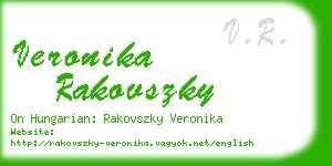 veronika rakovszky business card